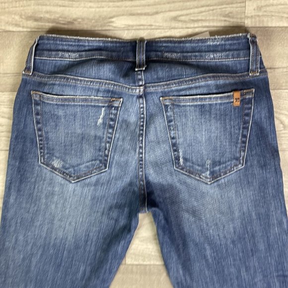 Joe's Jeans Ripped Icon Blondie Step Hem Skinny Jeans Medium Wash sz 28 - Picture 8 of 9